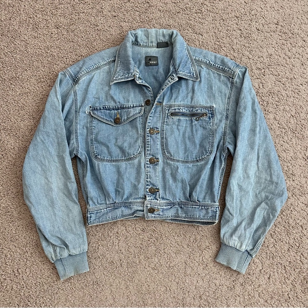 Lizwear Cropped Denim Jacket Womens S